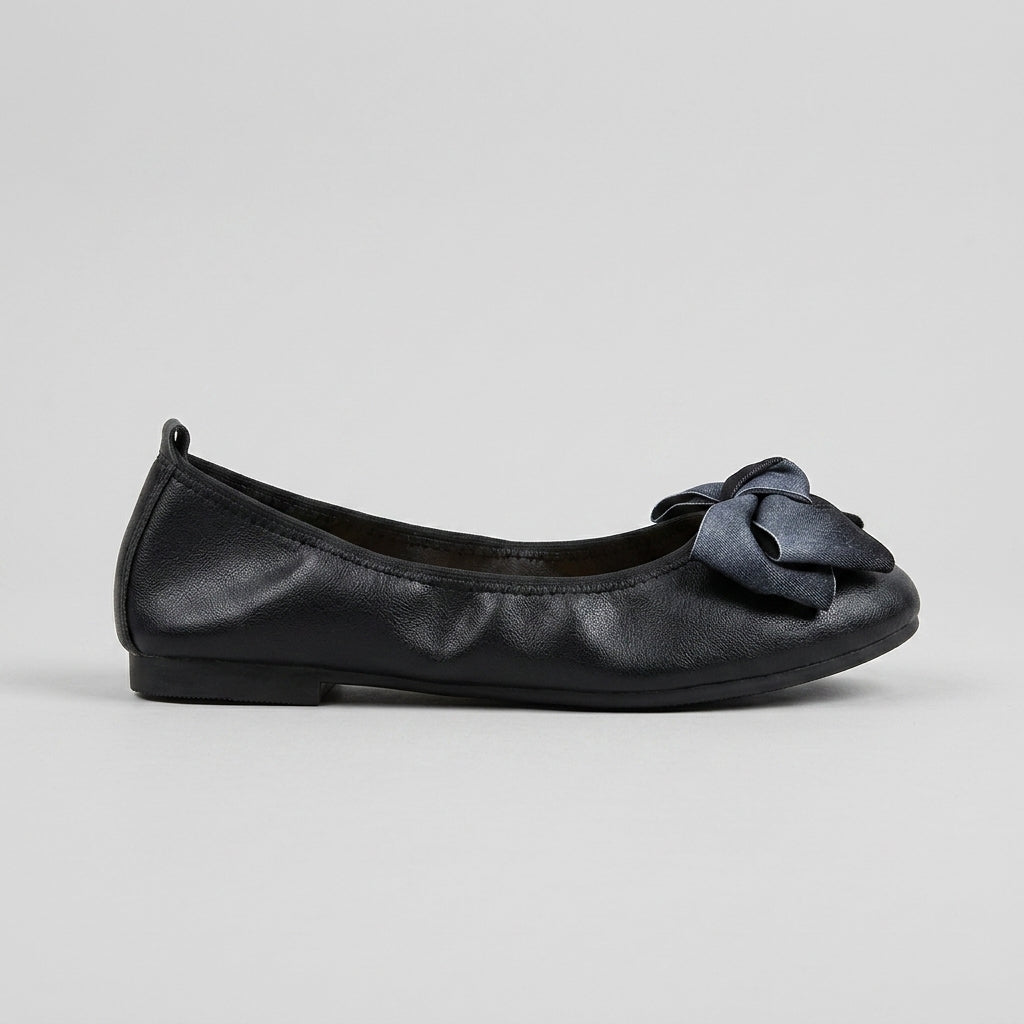 Women's Flats Round-Toe Bow-Detail Slip-On Ballet