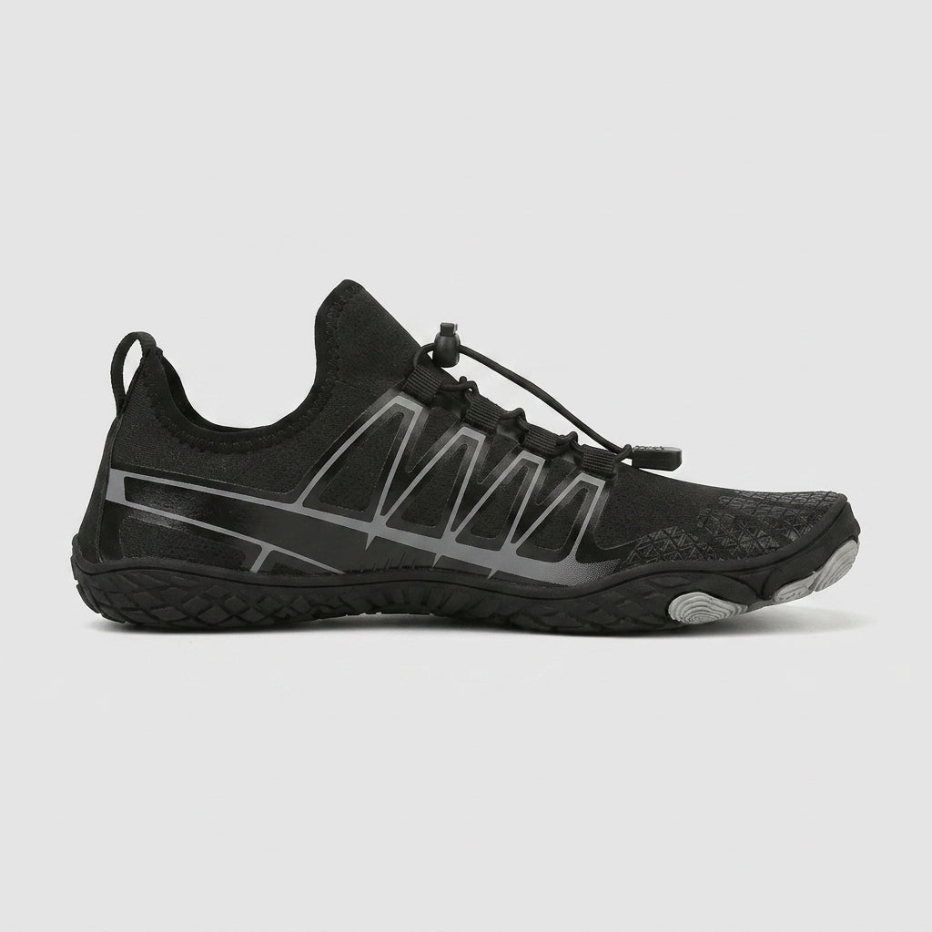 Men's Barefoot Water Shoes with Toggle Lace Closure and Lugged Sole