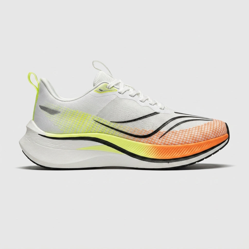 Women's Lace-Up Running Max Cushion Sneakers - Round Toe Curved Sole