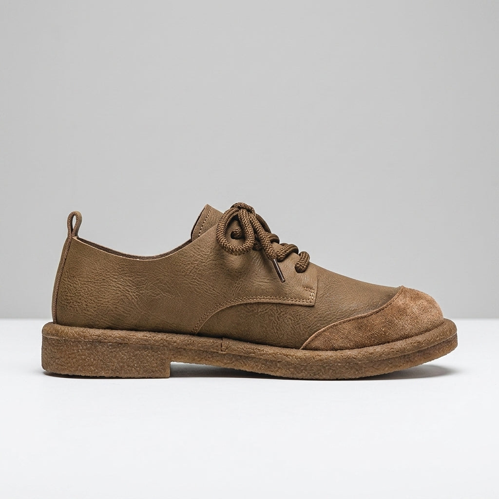 Men's Sneakers Low-Top Lace-Up Round Toe Retro Workwear Style