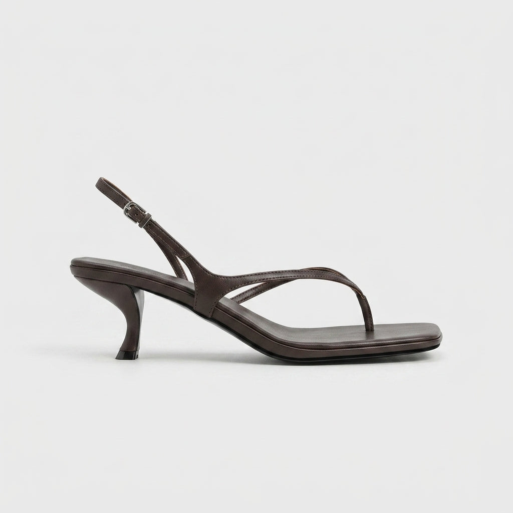 Women's Wedge Thong Sandals - Back Strap Stiletto High Heel Summer Clogs