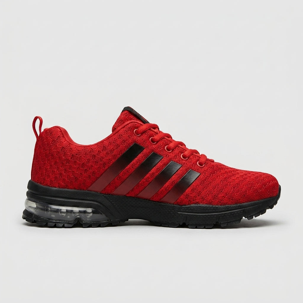 Men's Sneakers - Lace-Up - Knit Upper - Air Cushion Sole