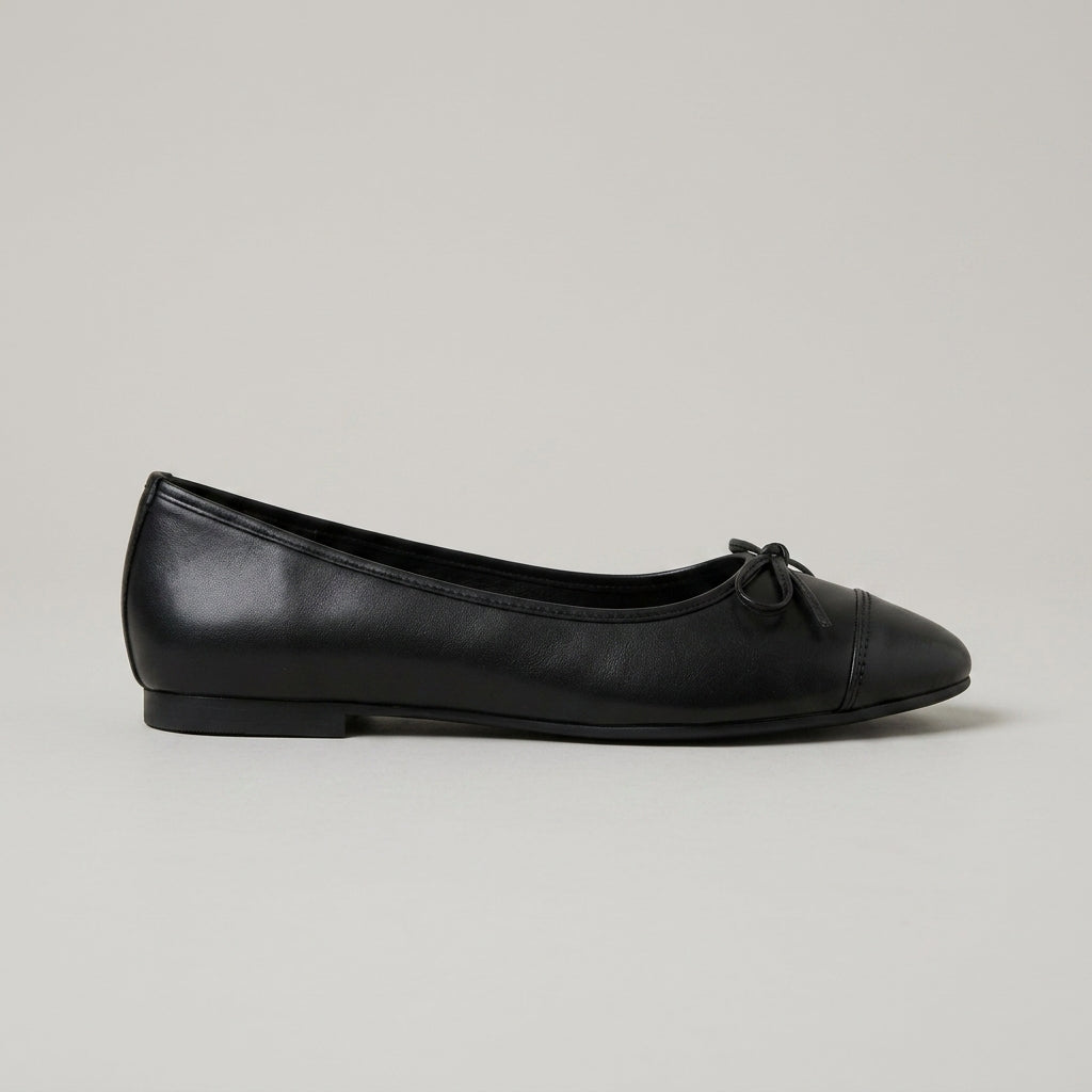 Women's Flats Square Toe Bow Detail Slip-On Ballet