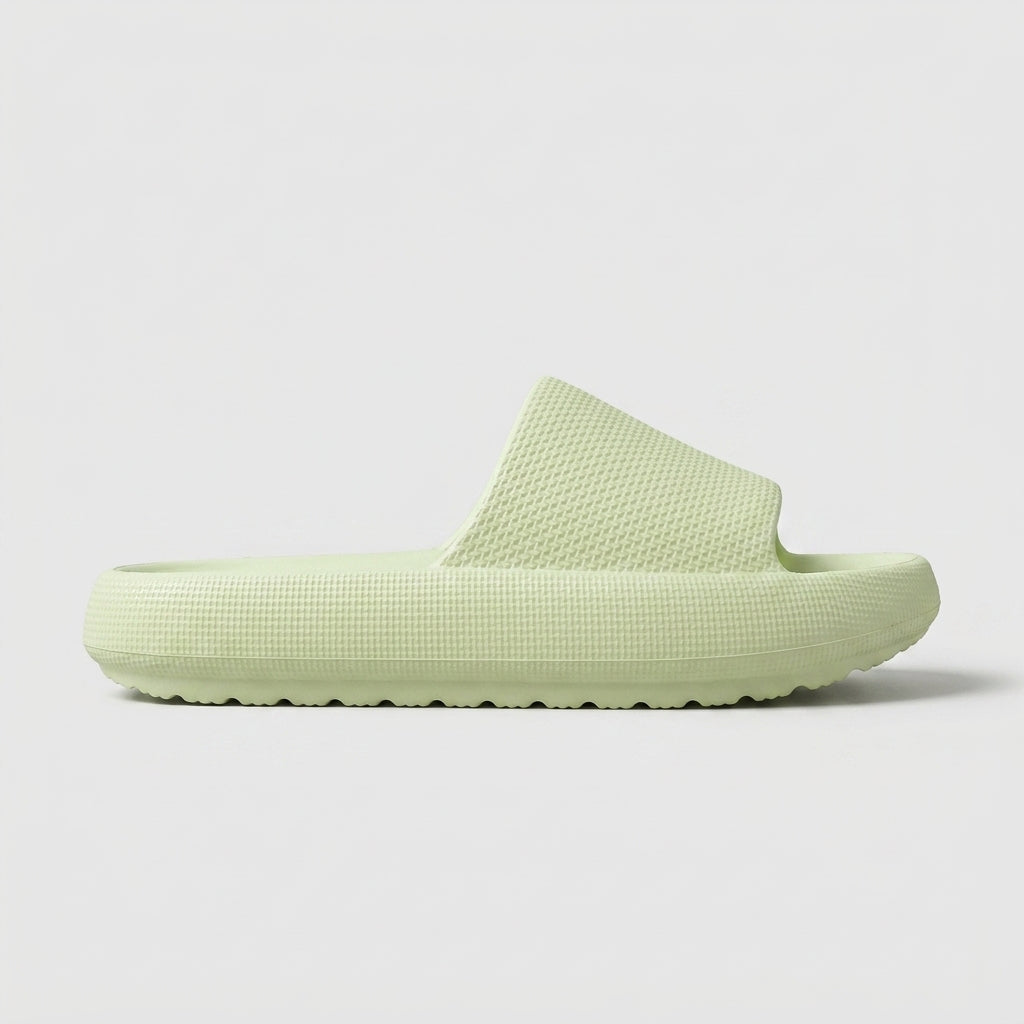 Women's Slippers Wide Strap Textured Platform Slide Cushioned