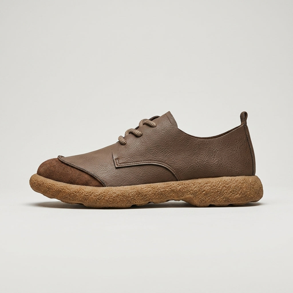 Men's Sneakers Low-Top Lace-Up Round Toe Retro Workwear Style