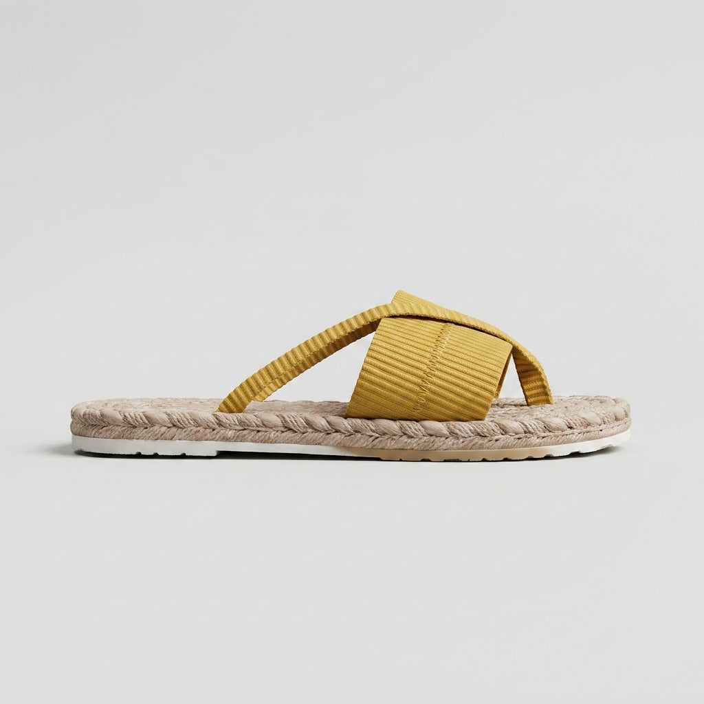 Women's Espadrille Thong Sandals with Braided Jute Sole