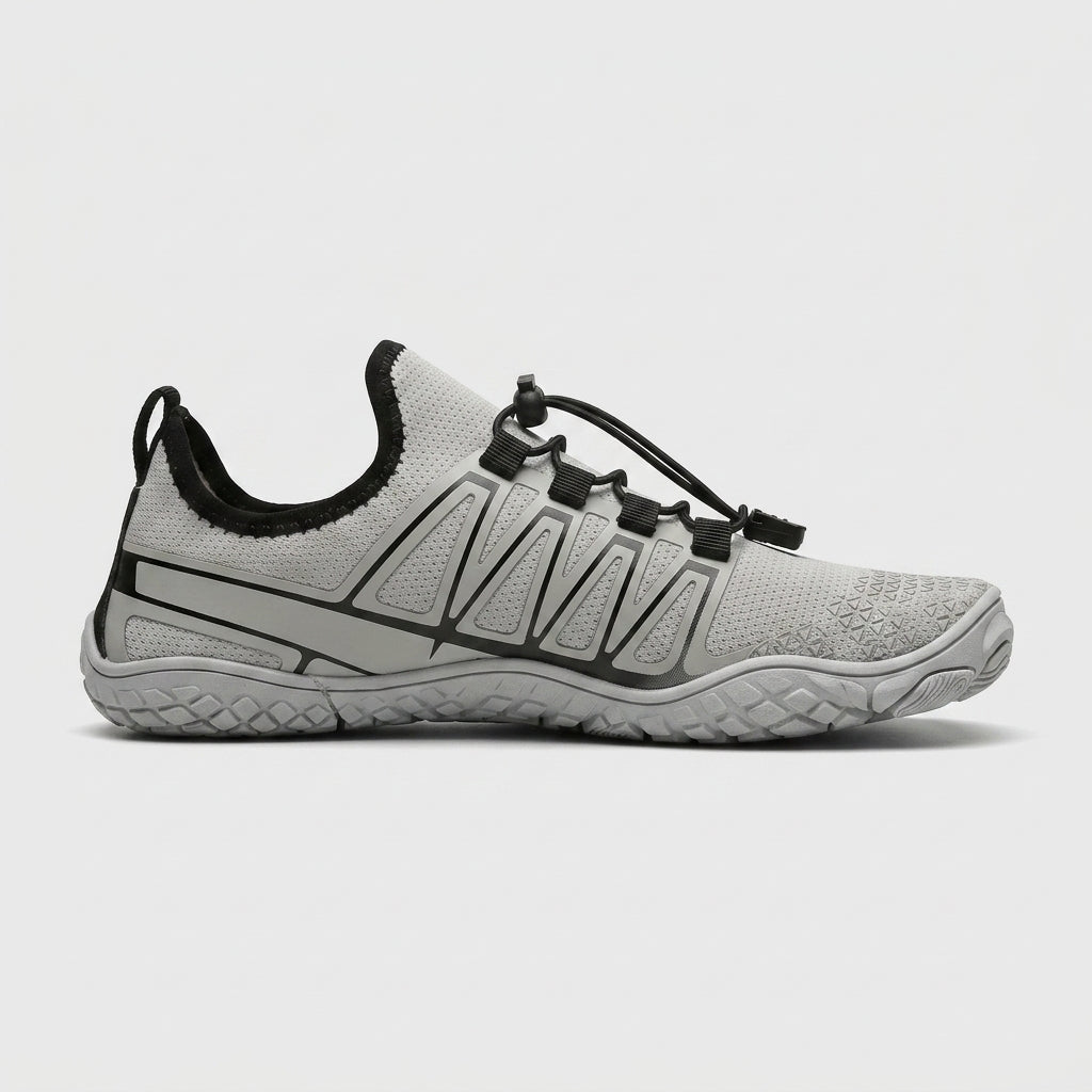Men's Barefoot Water Shoes with Toggle Lace Closure and Lugged Sole