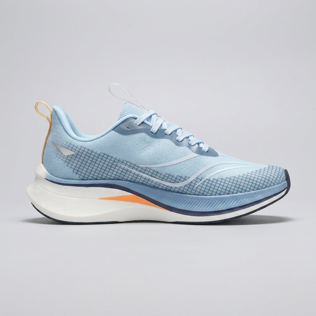 Women's Lace-Up Running Max Cushion Sneakers - Round Toe Curved Sole