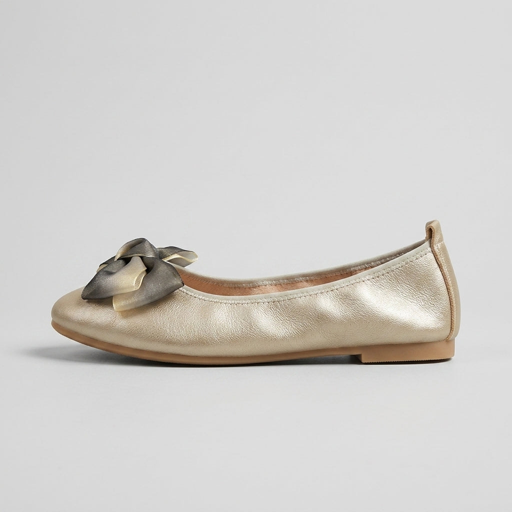 Women's Flats Round-Toe Bow-Detail Slip-On Ballet