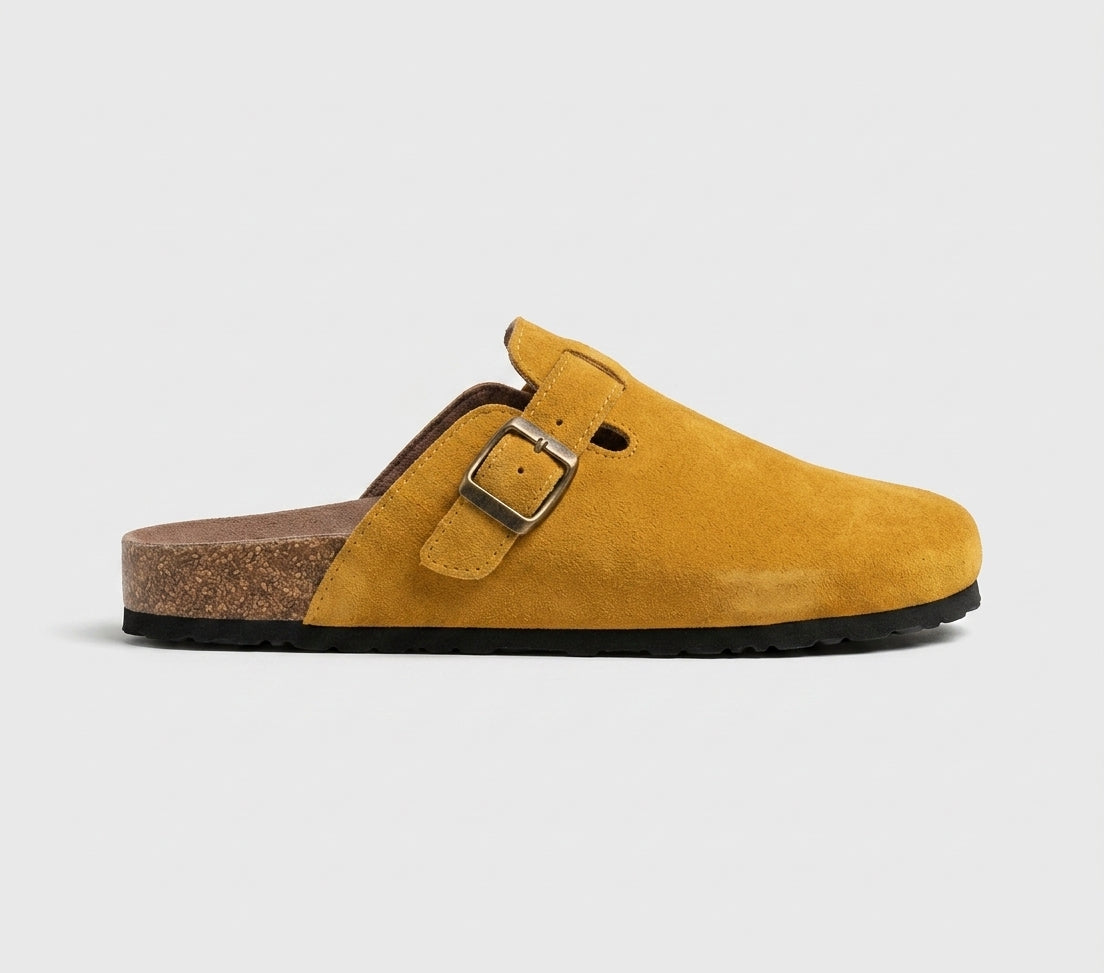 Women's Mules - Round Toe - Adjustable Strap - Thick Sole - Wide