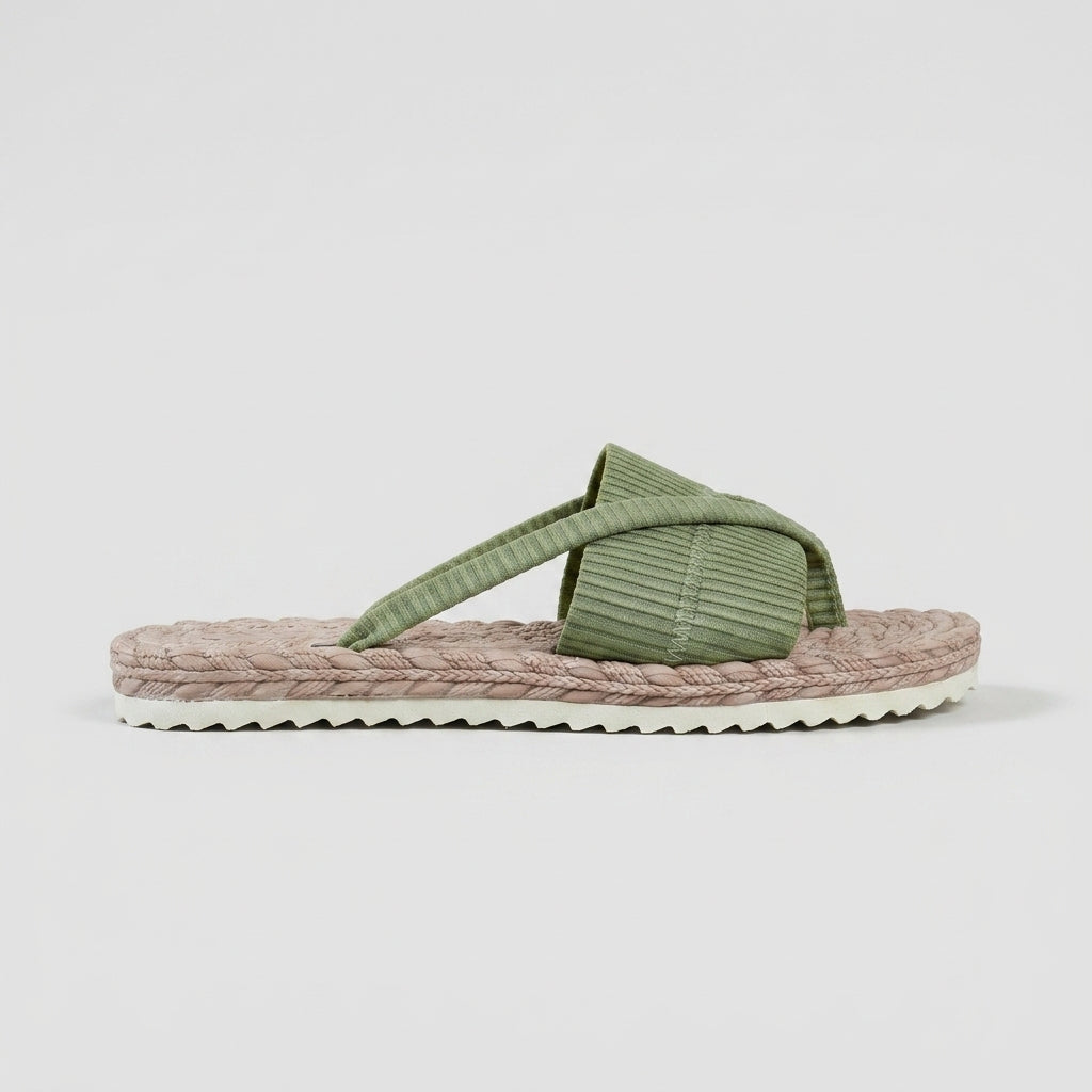 Women's Espadrille Thong Sandals with Braided Jute Sole