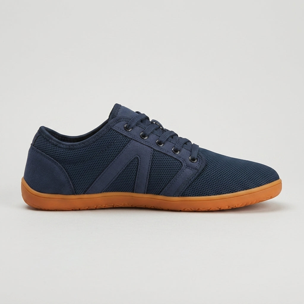 Men's Barefoot Sneakers Canvas Low-Top Lace-Up Gum Sole Round Toe
